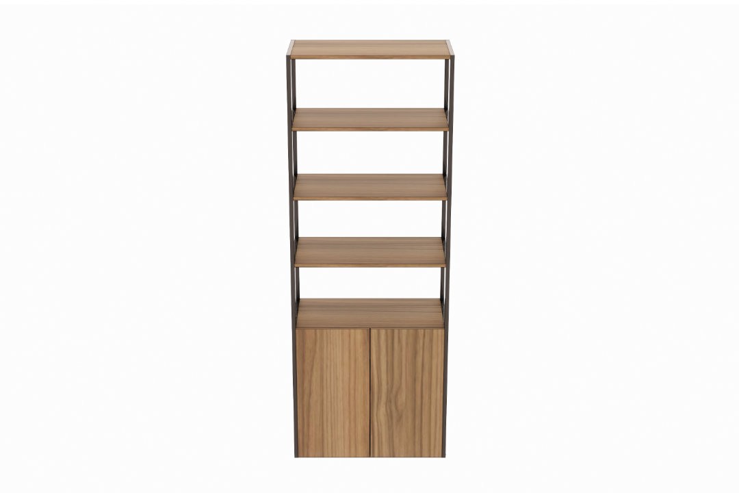 Estante extra alta industrial com portas 80 cm Soho